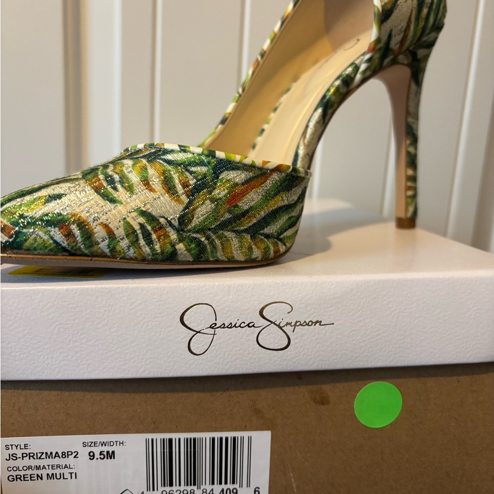 Jessica Simpson Tropical Green Multi Heels